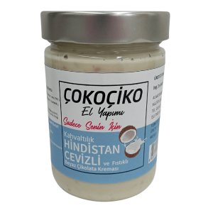 ÇOKOÇİKO HİNDİSTAN CEVİZLİ VE FISTIKLI BEYAZ ÇİKOLATA KREMASI 700 GR